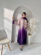 Purple Do Rang Abaya - Without Scarf - Available Online Beevaa Store Pakistan