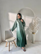 Greeen Do Rang Abaya - Without Scarf - Available Online Beevaa Store Pakistan