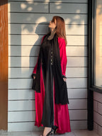 Beevaa  Buy Sapphire Abaya Online  Modern Fuchsia Al-Layl Design