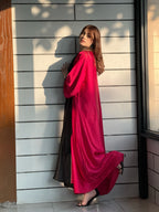 Beevaa  Buy Sapphire Abaya Online  Modern Fuchsia Al-Layl Design