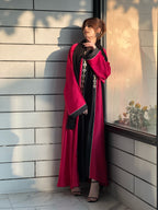 Beevaa  Buy Sapphire Abaya Online  Modern Fuchsia Al-Layl Design
