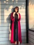 Beevaa  Buy Sapphire Abaya Online  Modern Fuchsia Al-Layl Design