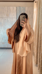 Ramli Beige Do Rang Abaya - Without Scarf - Available Online Beevaa Store Pakistan