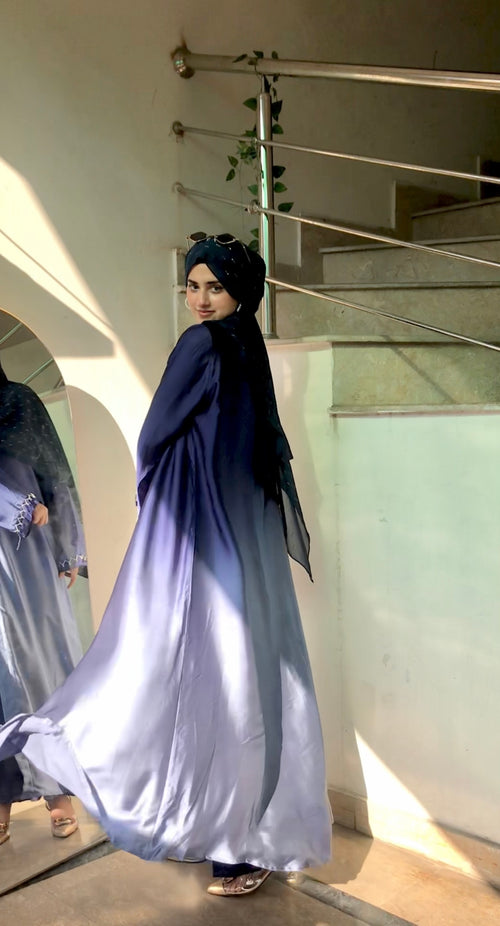 Buy Royal Blue Abaya Online  Beevaa Pakistani Collection